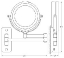Косметическое зеркало Defesto Pro DEF 102 с подсветкой, двустороннее
