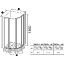 Душевой уголок полукруглый Ravak Supernova SKCP4-90 белый + раин 3117010041