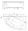 Акриловая ванна Акватек Аякс 2, прав.