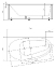 Акриловая ванна Акватек Дива, прав.