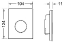 Кнопка смыва TECE Loop Urinal 9242655 черное стекло, кнопка хром матовый 9242655