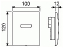 Кнопка смыва TECE Planus Urinal 6 V-Batterie 9242350 сатин, нержавеющая сталь 9242350