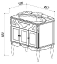 Тумба с раковиной Belux Верди 85 слоновая кость